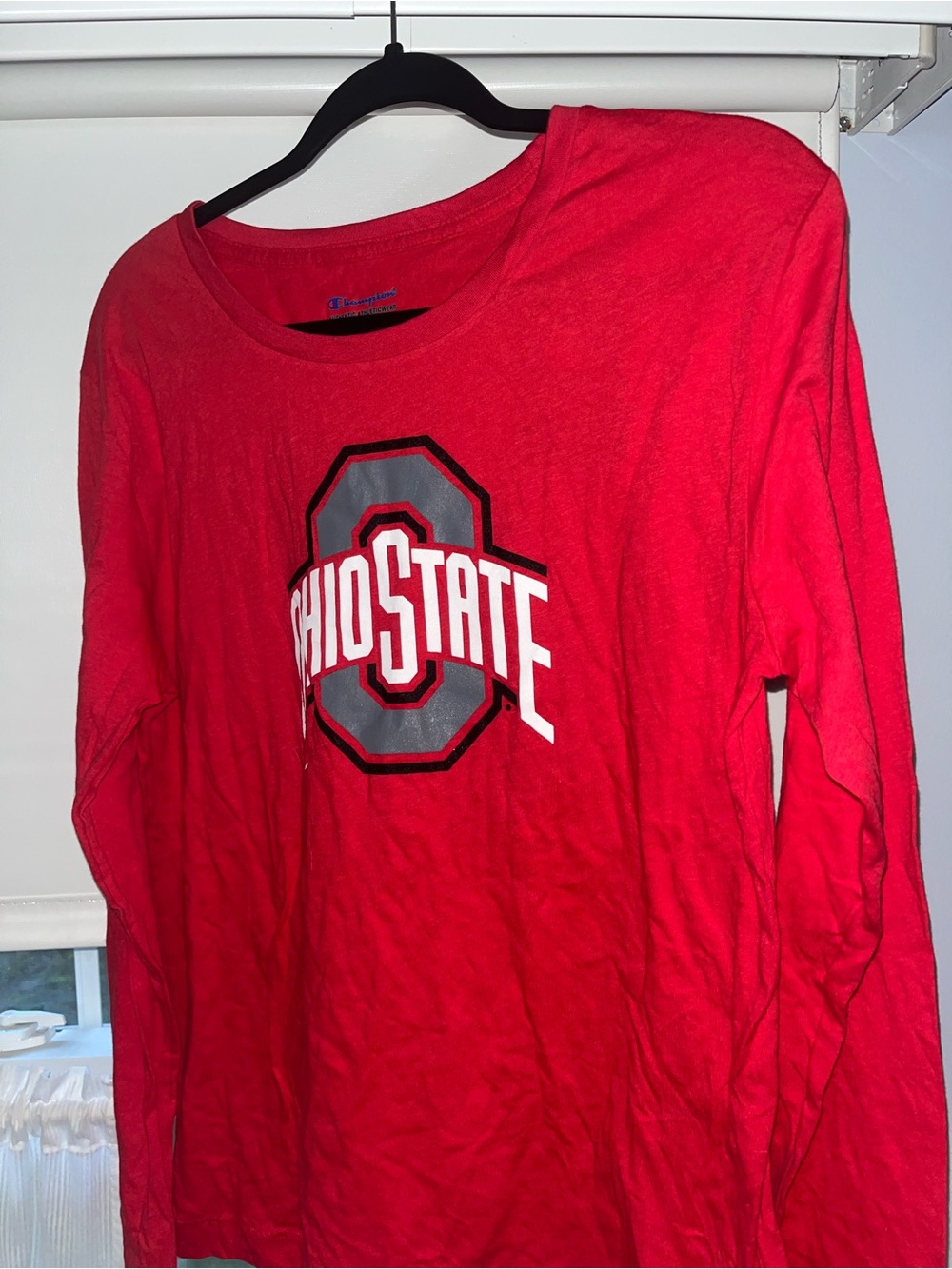 NWOT Champion Ohio State Red Long-Sleeve Tee